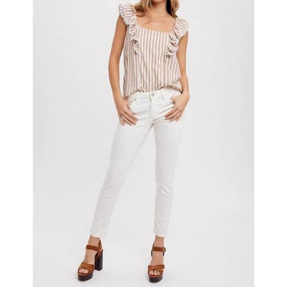 NEW BLUIVY journey stripe blouse in coco - Picture 4 of 4